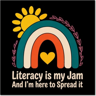 Literacy Is My Jam Literacy Teacher Reading Interventionist Posters and Art